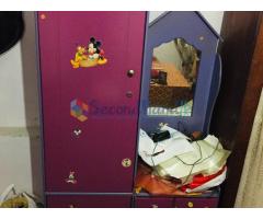 Used cot bed / Study Table & Cupboard