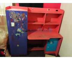 Used cot bed / Study Table & Cupboard
