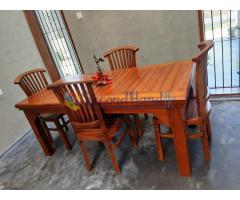 Teak Dining Table with Chairs