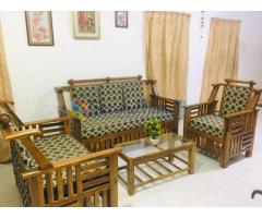 Carefully home used Teak Sofa set