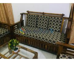 Carefully home used Teak Sofa set