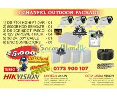 4 channel cctv  hik vision package