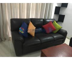 Used Damro leather sofa set