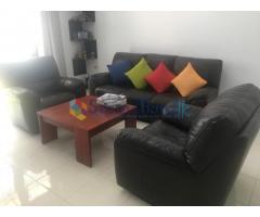 Used Damro leather sofa set