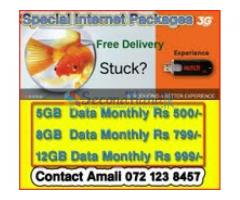 HUTCH 12GB DATA MONTHLY Rs999/- (Contact Amali 072 123 8457)