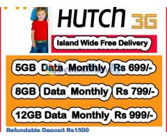 HUTCH 12GB DATA MONTHLY Rs999/- (Contact Amali 072 123 8457)