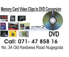 Memory Cards Video Clips to DVD Conversion