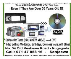 Video Tapes to DVD Transfer (Mini DV, VHS, Hi-8, VHSc,.....  )