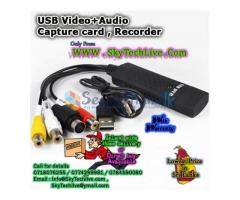 USB Video - Audio capture card. To Record Video to Computer . Rs. 1450/=