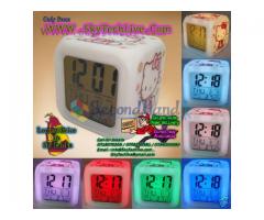 LCD desk clock with color changing LED glow. Nice gift item. Rs.750/= only