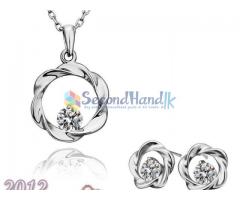 18k white gold jewellery set...002