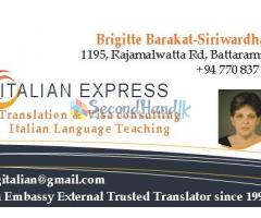 ITALIAN & FRENCH TRANSLATIONS & VISA COUNSELLING