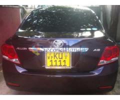 RENT A TOYOTA ALLION 260 CAR IN WELLAMPITIYA