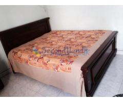 Teak bed + Queen mattress (5X6 feet)