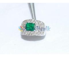 Colombian Emerald Ring With Diamonds