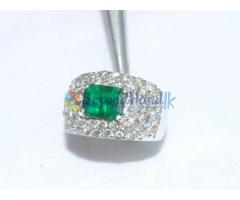 Colombian Emerald Ring With Diamonds