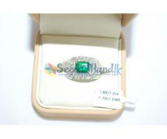 Colombian Emerald Ring With Diamonds