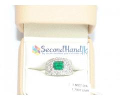 Colombian Emerald Ring With Diamonds