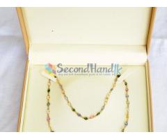 Multi Color Sri Lanka Sapphire (6 colors) station necklace