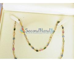 Multi Color Sri Lanka Sapphire (6 colors) station necklace