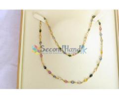 Multi Color Sri Lanka Sapphire (6 colors) station necklace