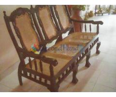 Antique Sofa Set - 3 seater sofa, 2 chairs, teapoy and 2 stools (Rs 39,500 negotiable)