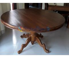 teak round table