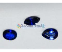 3 Sri Lanka Natural Blue Sapphires 1.20Cts Corn Flower Blue