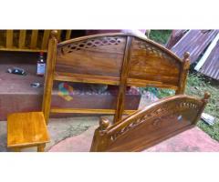 teak bed and chair set(wooden sofa)