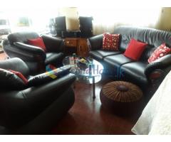 leather sofa set with coffee table