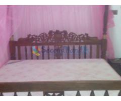 antique bed,spring mettars,net,dining table,char