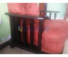 3+2+1 Teak Wood Sofa Set & Coffee Table